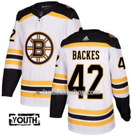 Lapsille NHL Boston Bruins Pelipaita David Backes 42 Adidas 2017-2018 Valkoinen Authentic